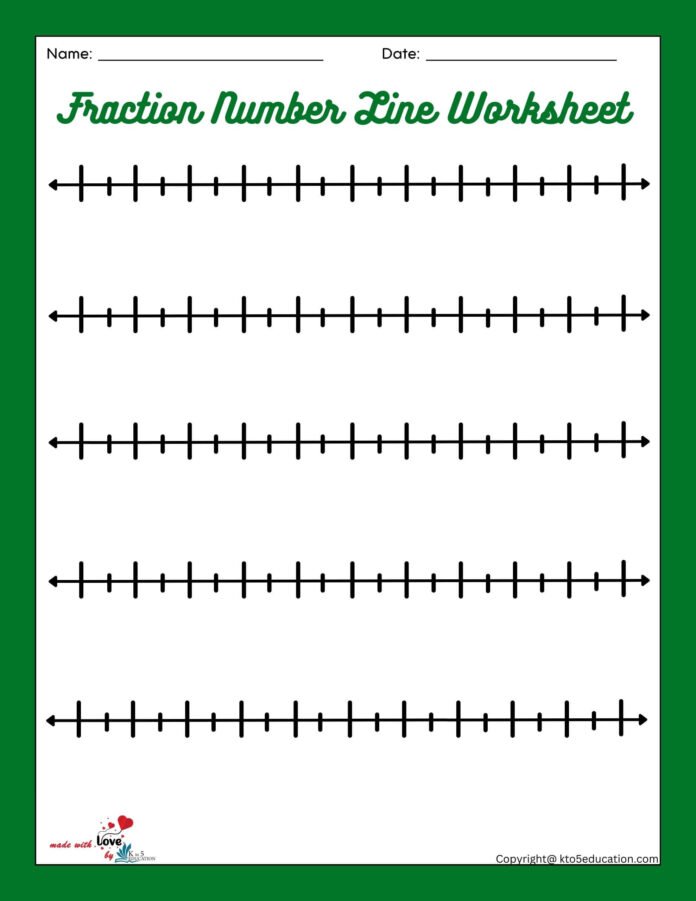 80 Printable Fraction Number Line Worksheet 36