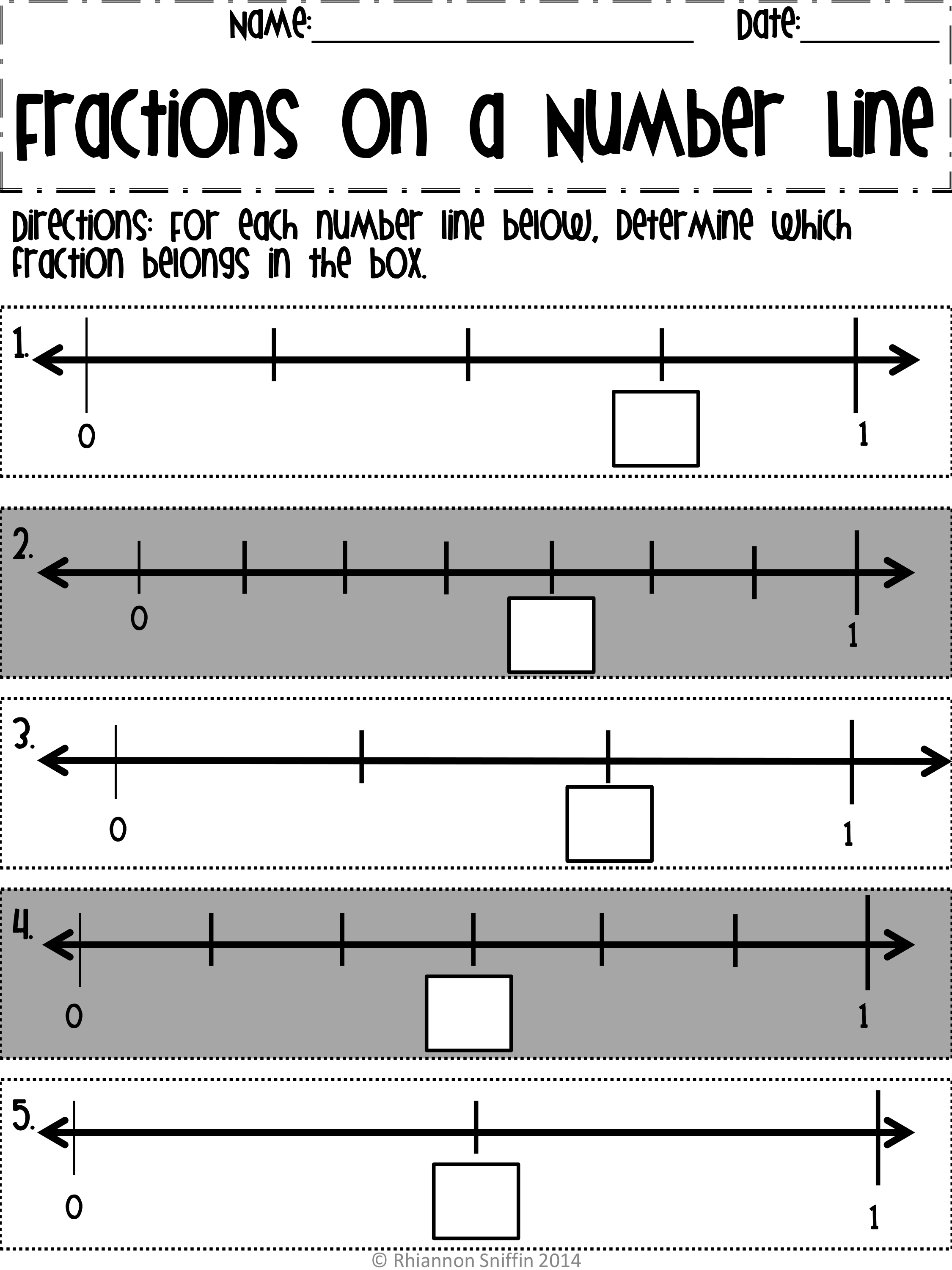 80 Printable Fraction Number Line Worksheet 37