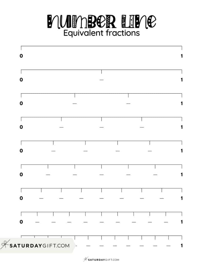 80 Printable Fraction Number Line Worksheet 45