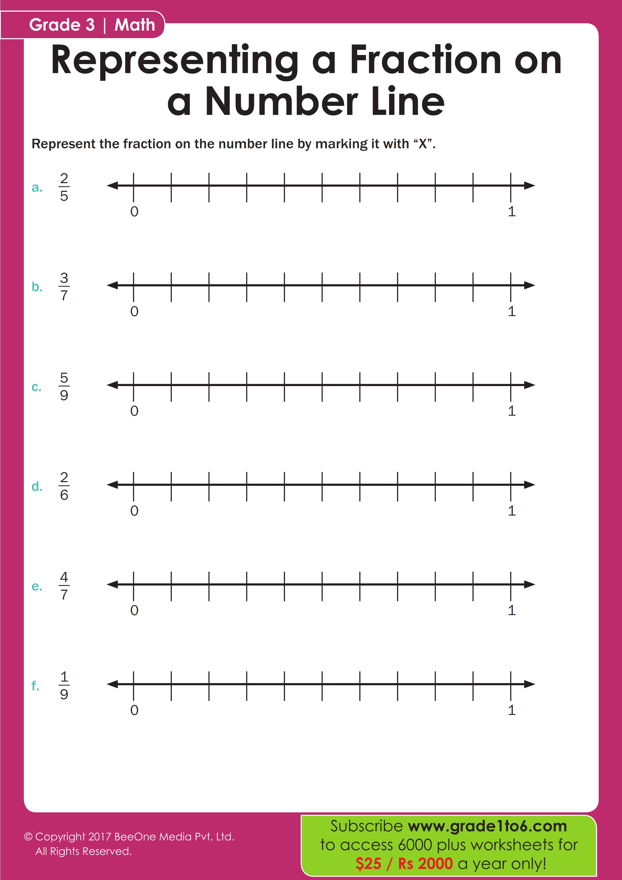 80 Printable Fraction Number Line Worksheet 47