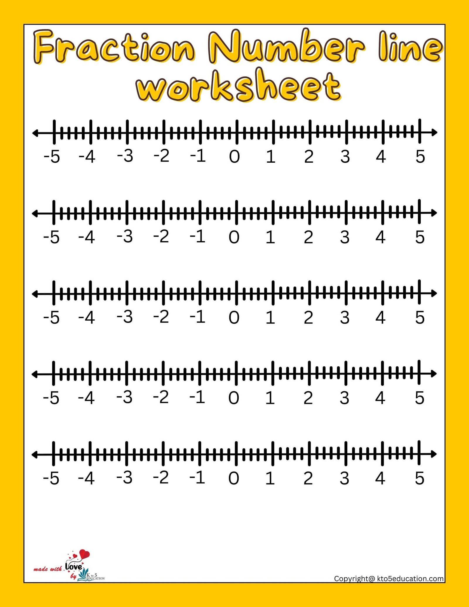 80 Printable Fraction Number Line Worksheet 59