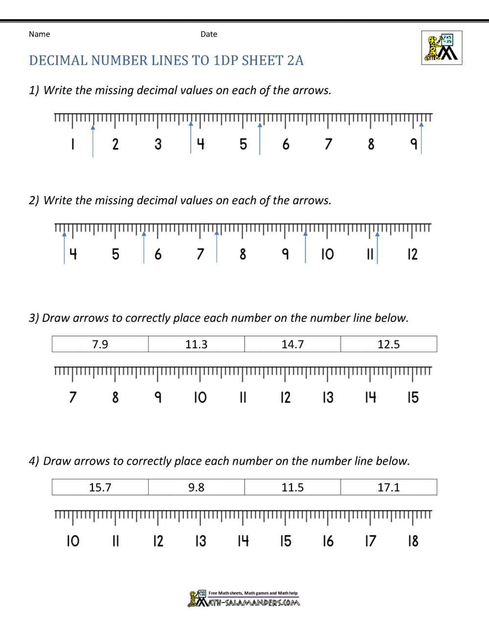 80 Printable Fraction Number Line Worksheet 61