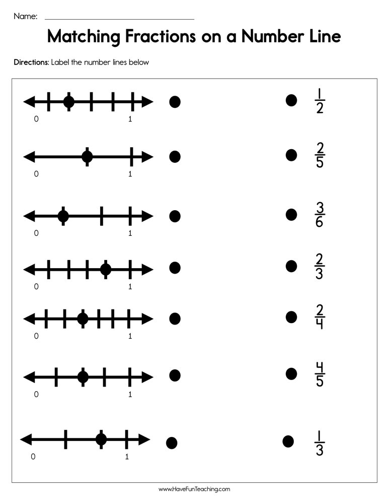 80 Printable Fraction Number Line Worksheet 71