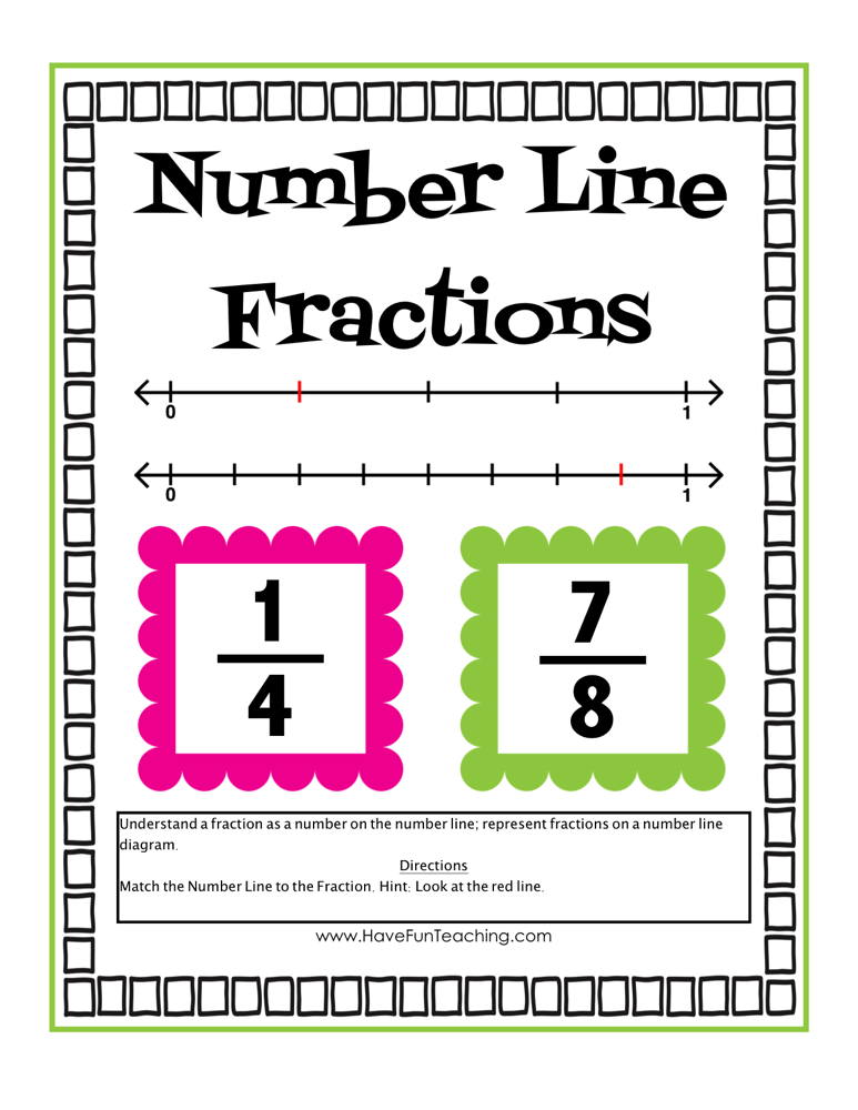 80 Printable Fraction Number Line Worksheet 74