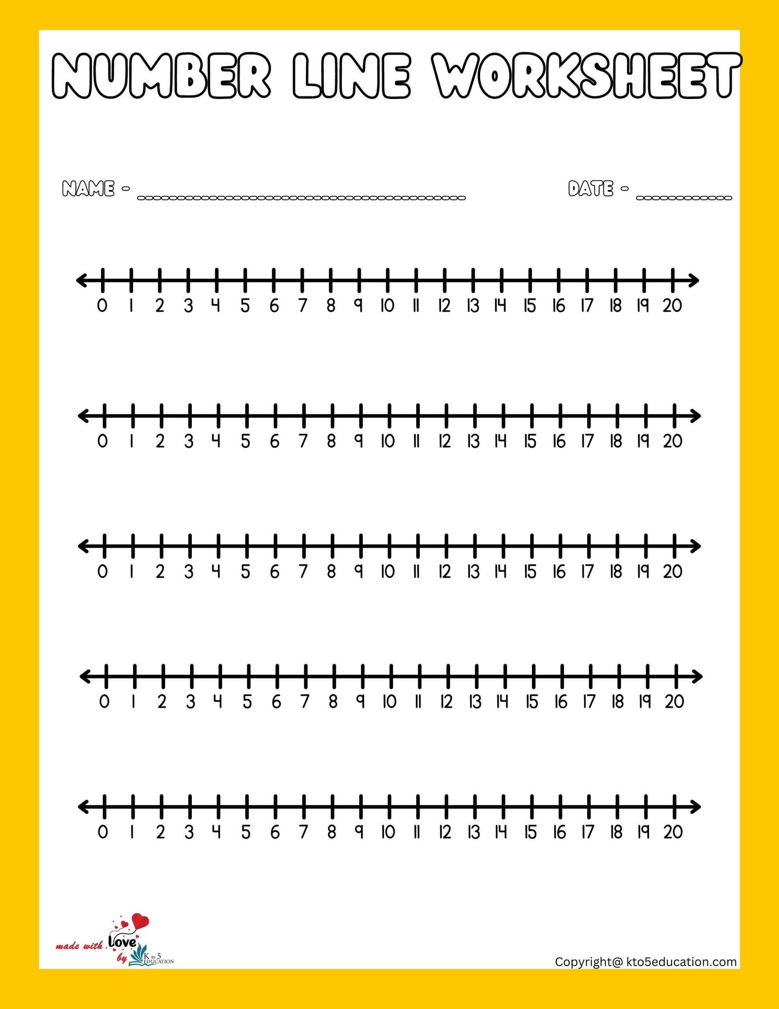 80 Printable Fraction Number Line Worksheet 75