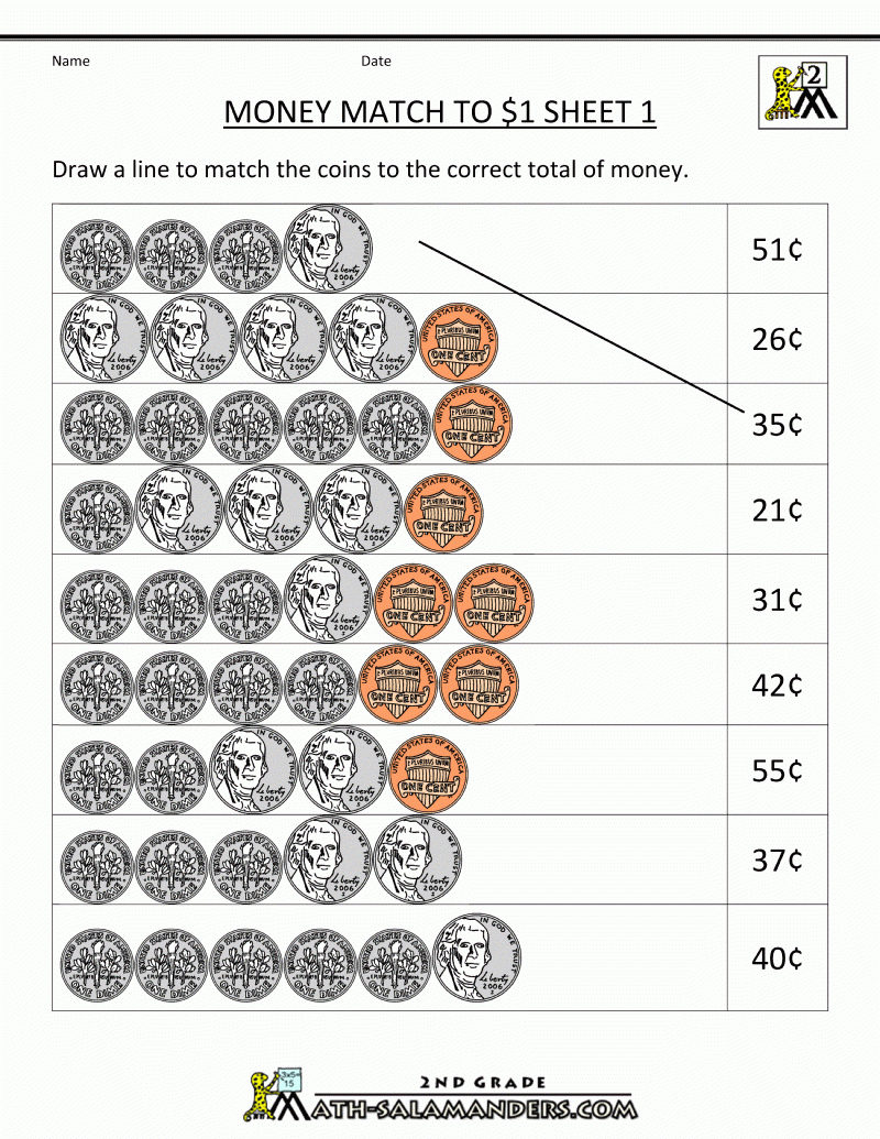 80 Printable Money Worksheets 1St Grade 32