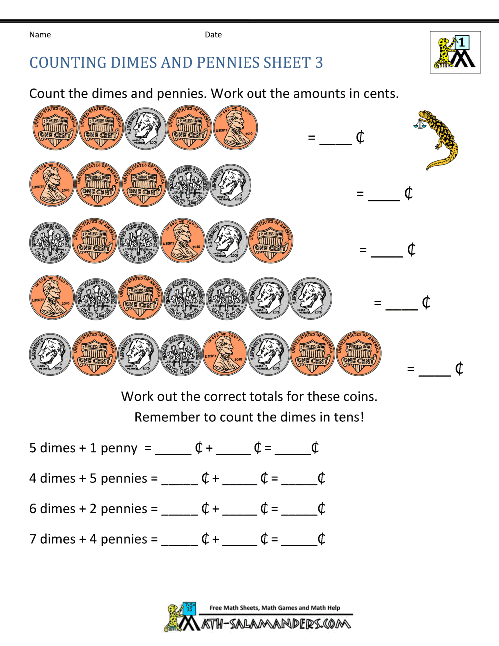 80 Printable Money Worksheets 1St Grade 50