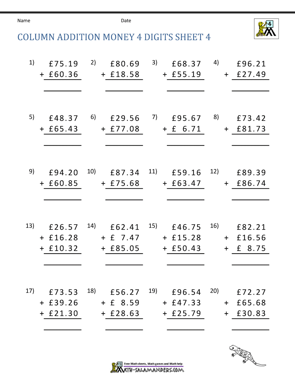 80 Printable Money Worksheets 1St Grade 85