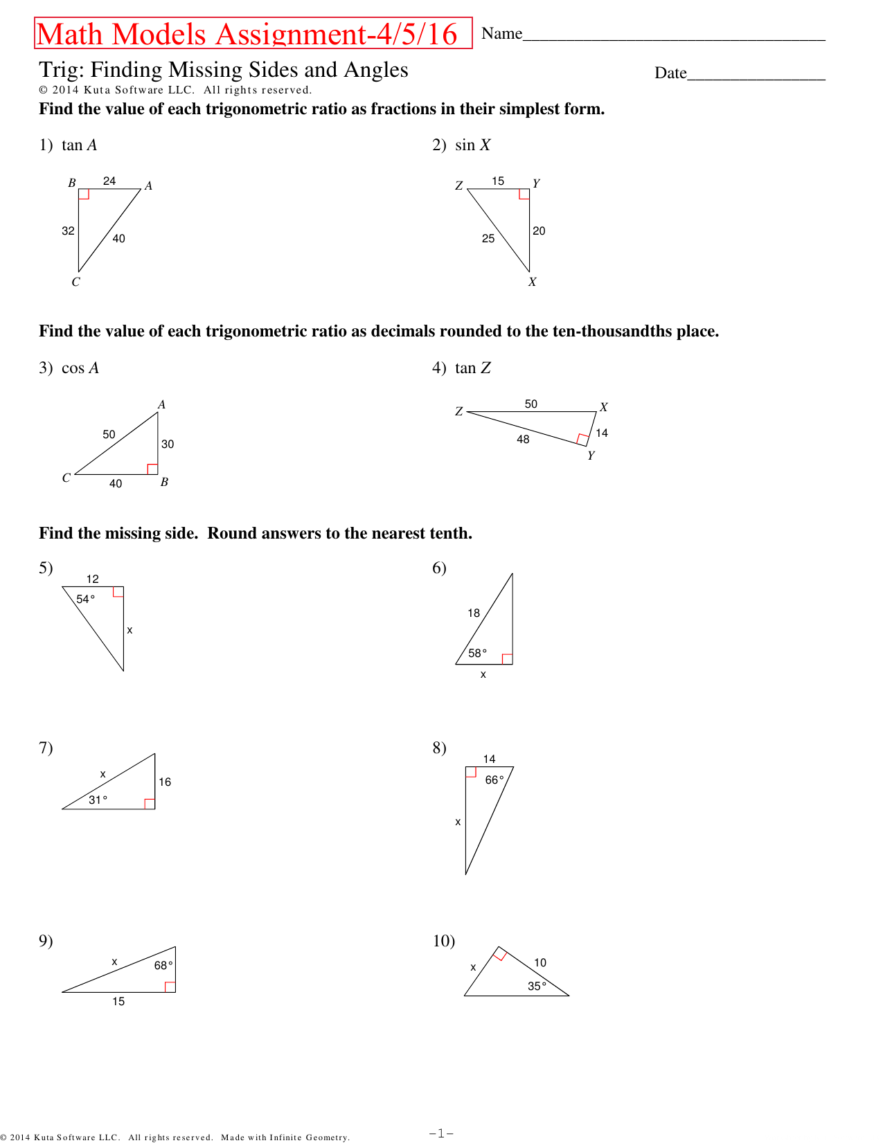 80 Printable Similar Right Triangles Worksheet 17