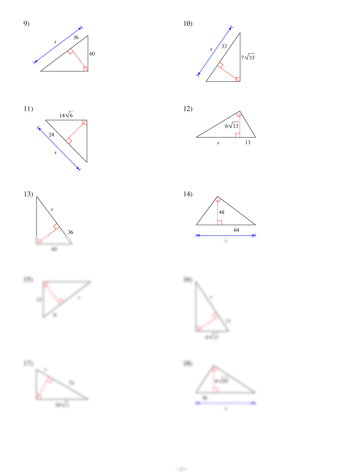 80 Printable Similar Right Triangles Worksheet 24