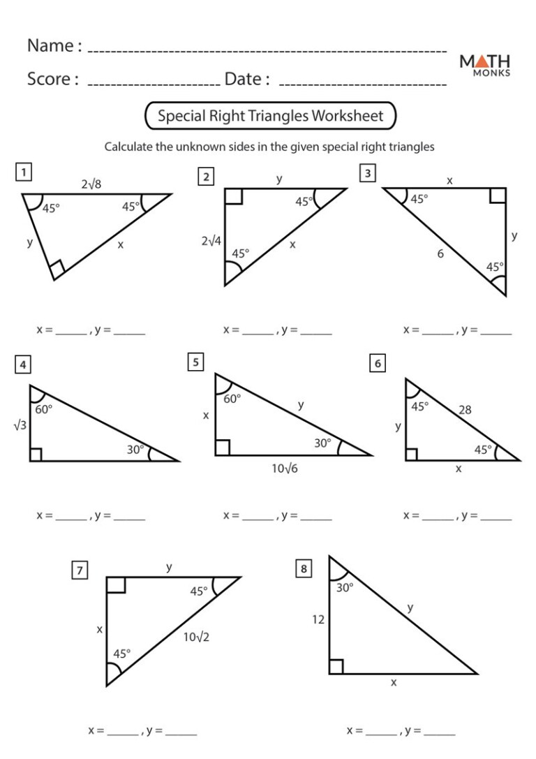 80 Printable Similar Right Triangles Worksheet 37