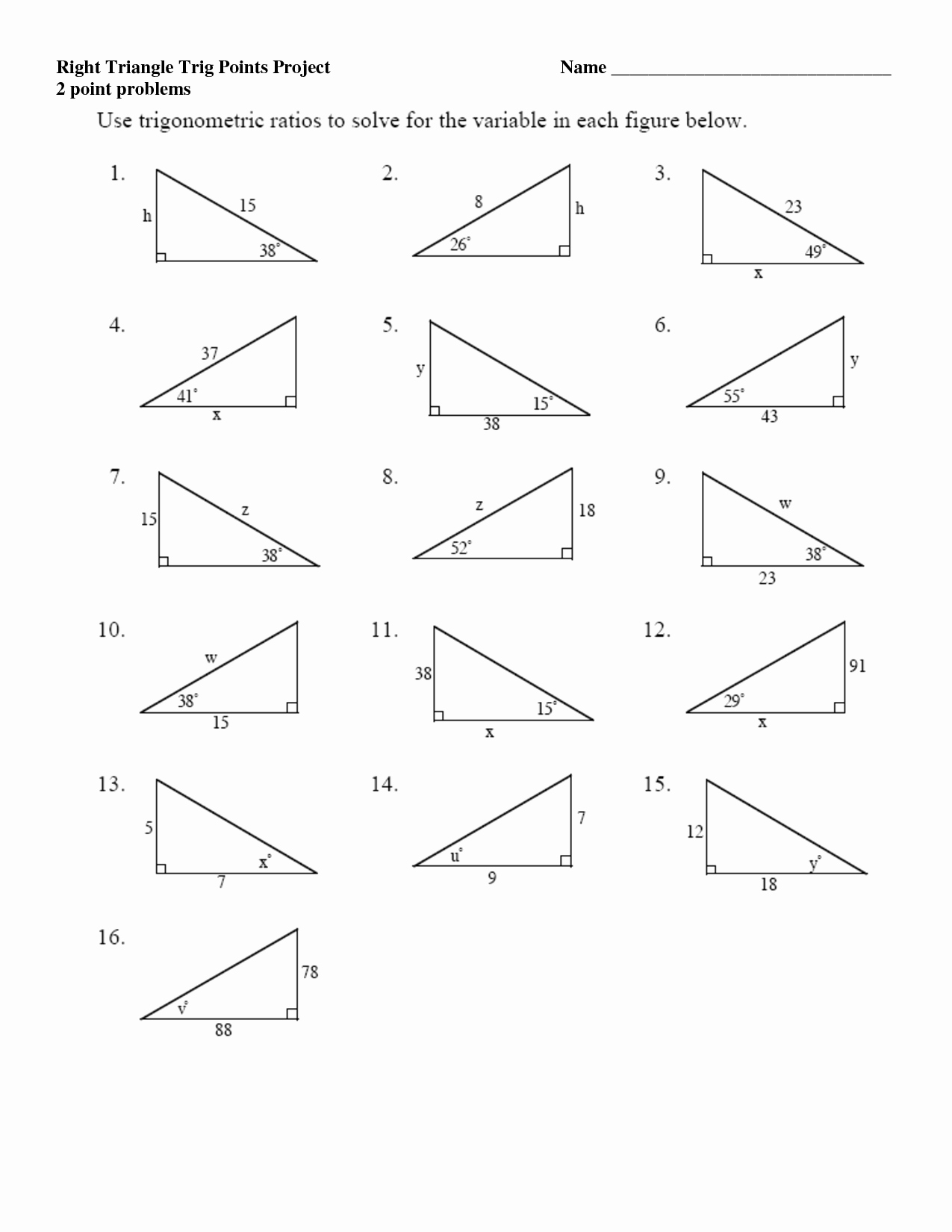 80 Printable Similar Right Triangles Worksheet 44