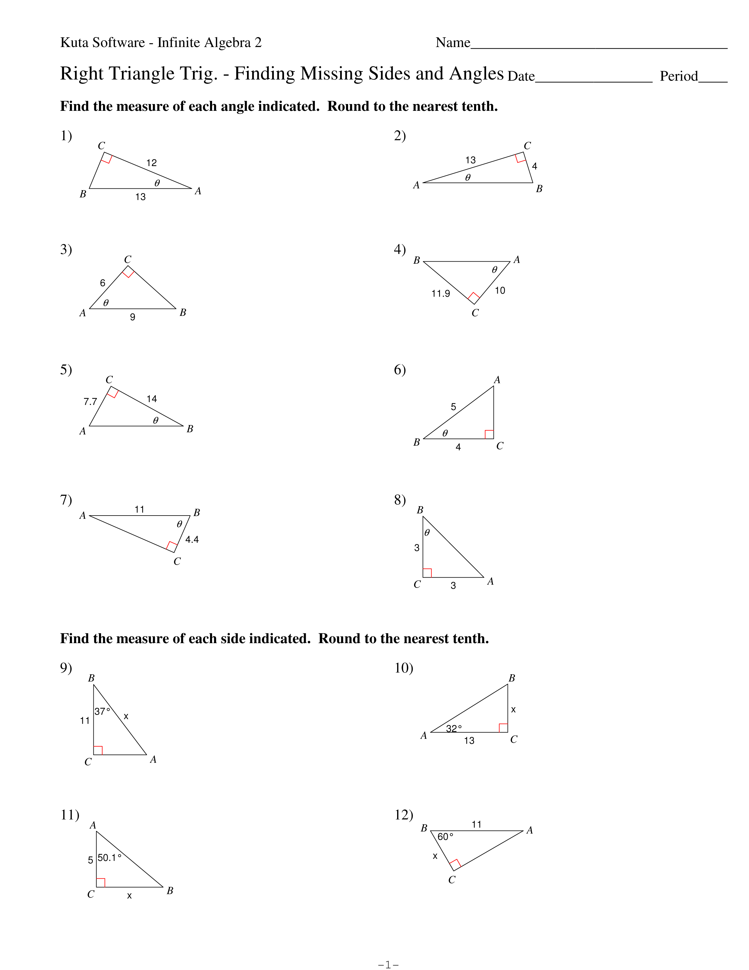 80 Printable Similar Right Triangles Worksheet 48