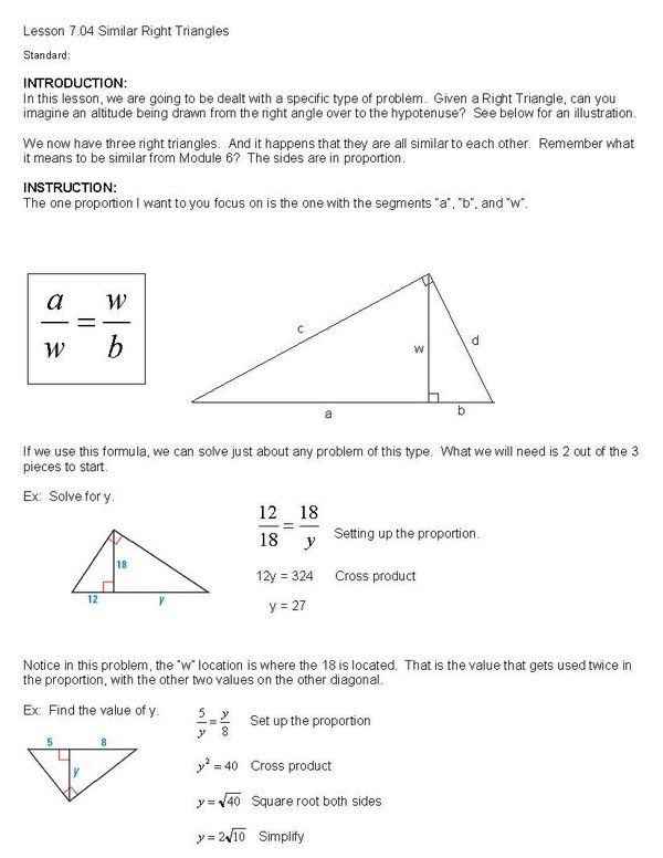 80 Printable Similar Right Triangles Worksheet 51