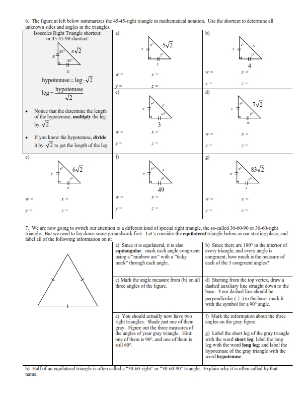 80 Printable Similar Right Triangles Worksheet 79