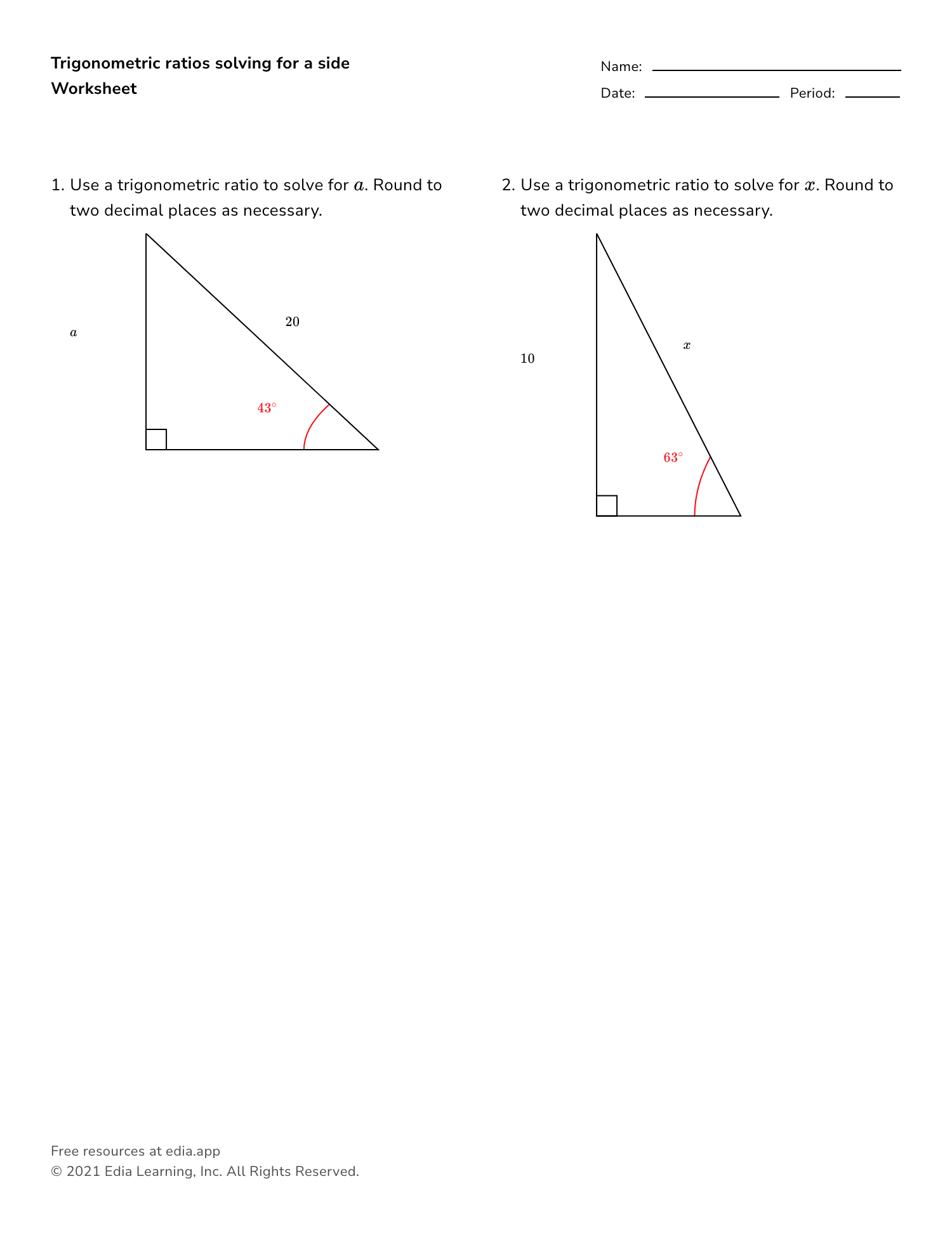 80 Printable Similar Right Triangles Worksheet 8