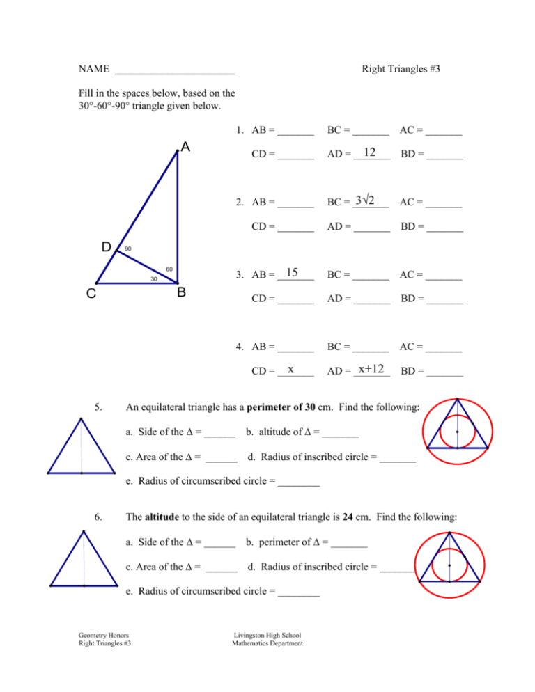 80 Printable Similar Right Triangles Worksheet 82