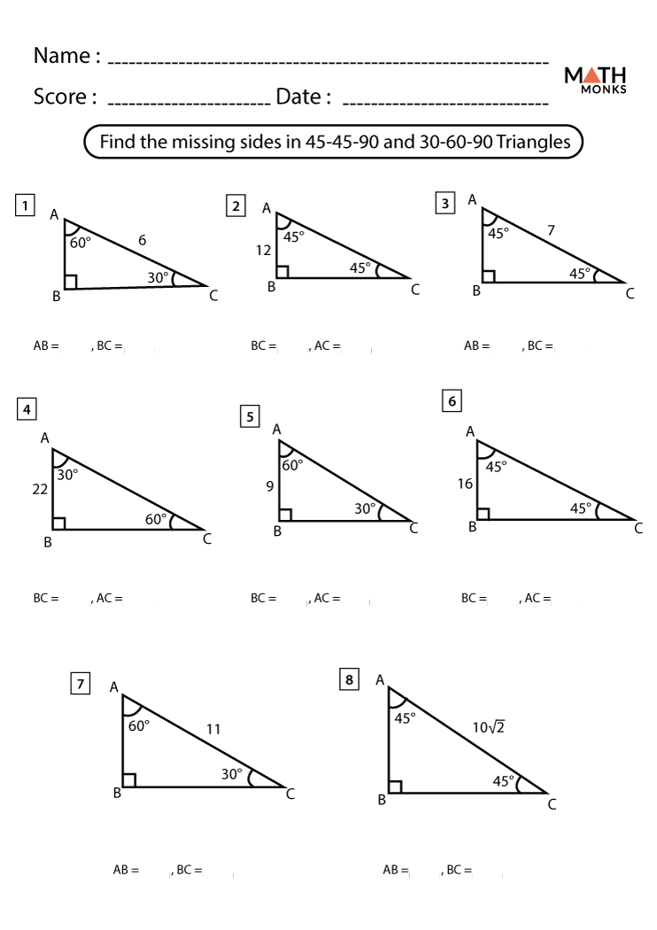 80 Printable Similar Right Triangles Worksheet 85