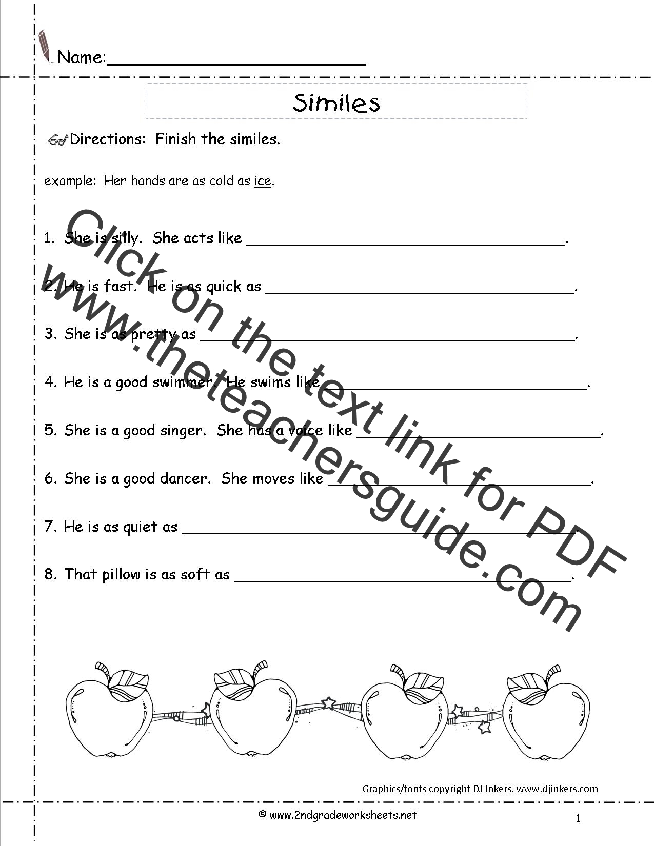 80 Printable Simile And Metaphor Worksheets 83