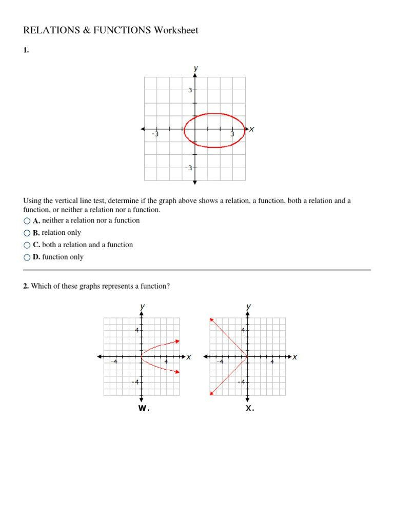 80 Printable Worksheet Domain And Range 16