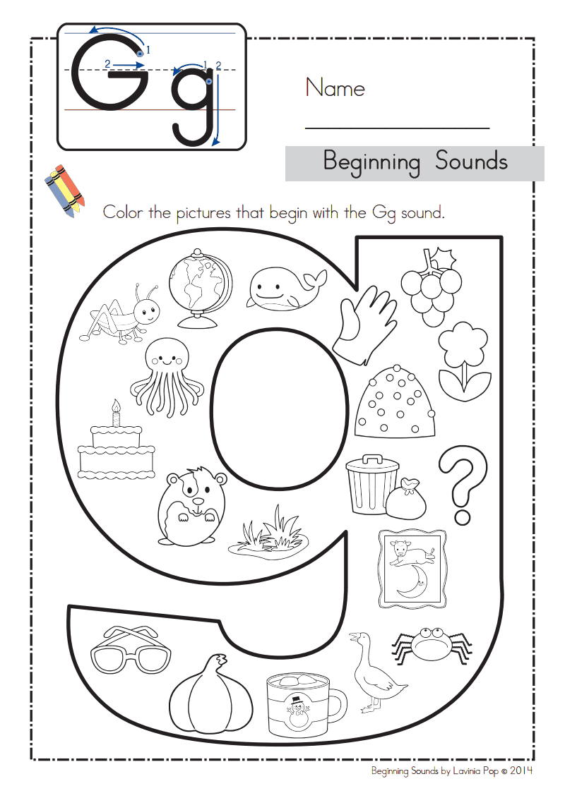 85 Preschool Worksheets Letter G 16