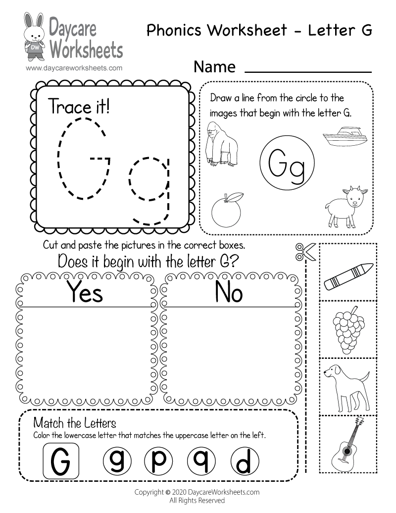 85 Preschool Worksheets Letter G 18