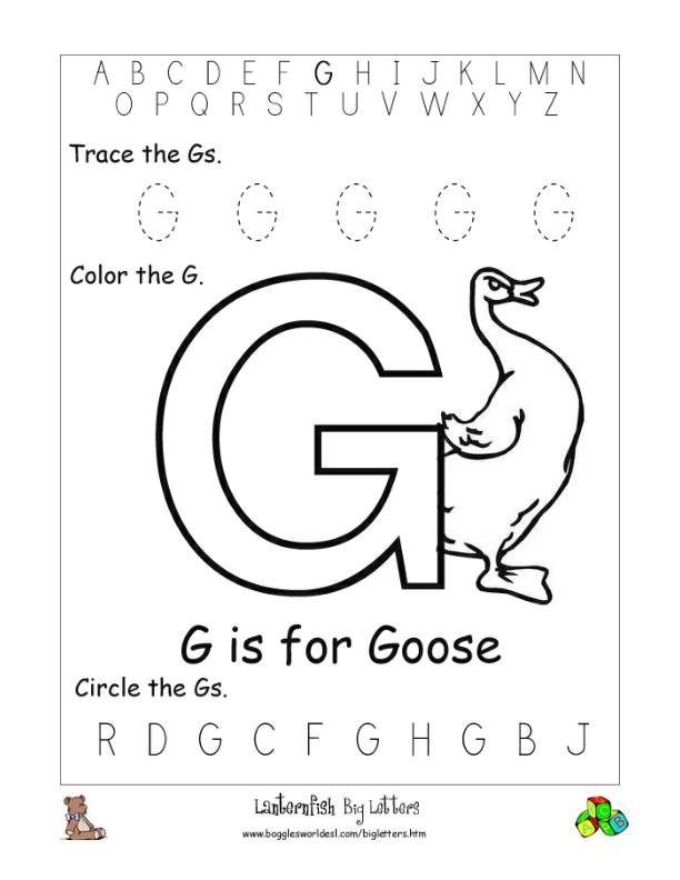 85 Preschool Worksheets Letter G 2