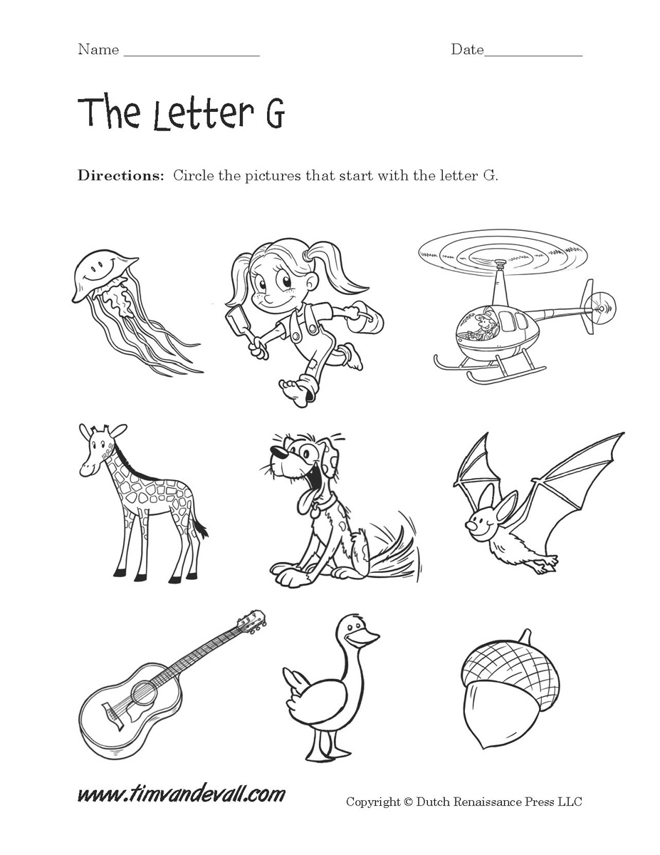 85 Preschool Worksheets Letter G 23