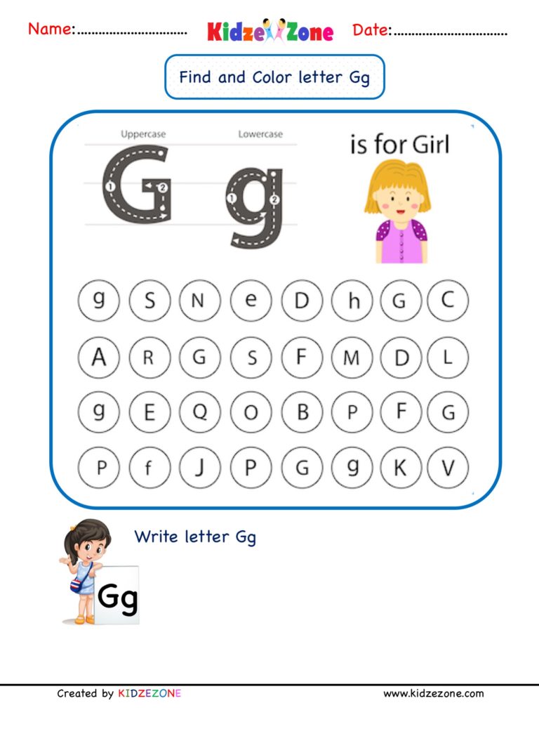 85 Preschool Worksheets Letter G 32