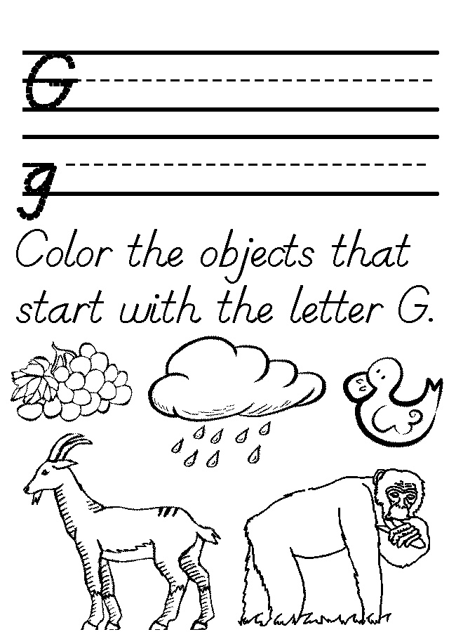 85 Preschool Worksheets Letter G 4