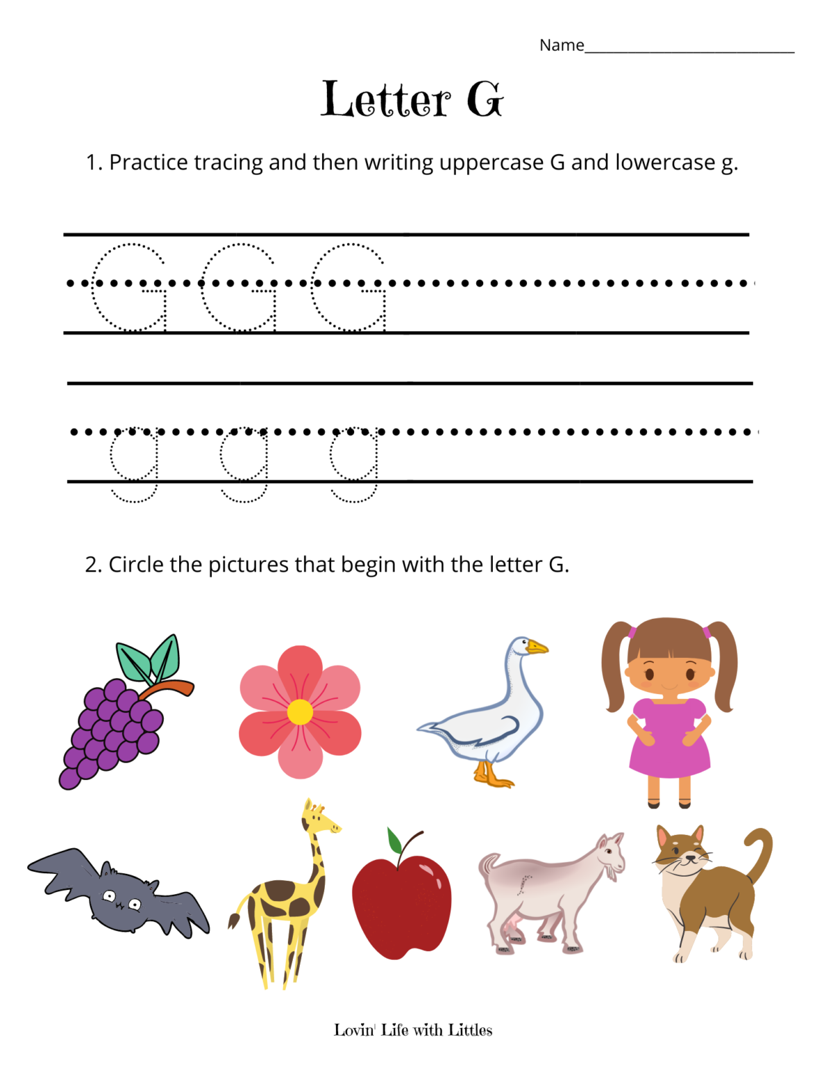 85 Preschool Worksheets Letter G 47