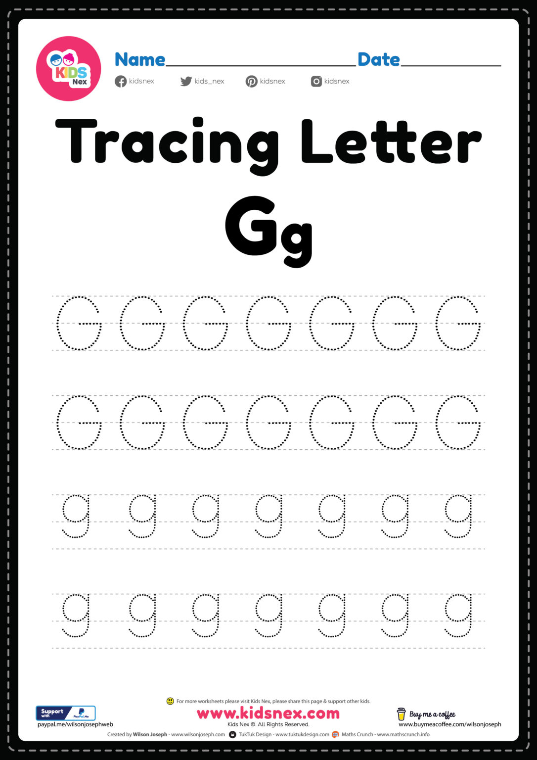 85 Preschool Worksheets Letter G 50