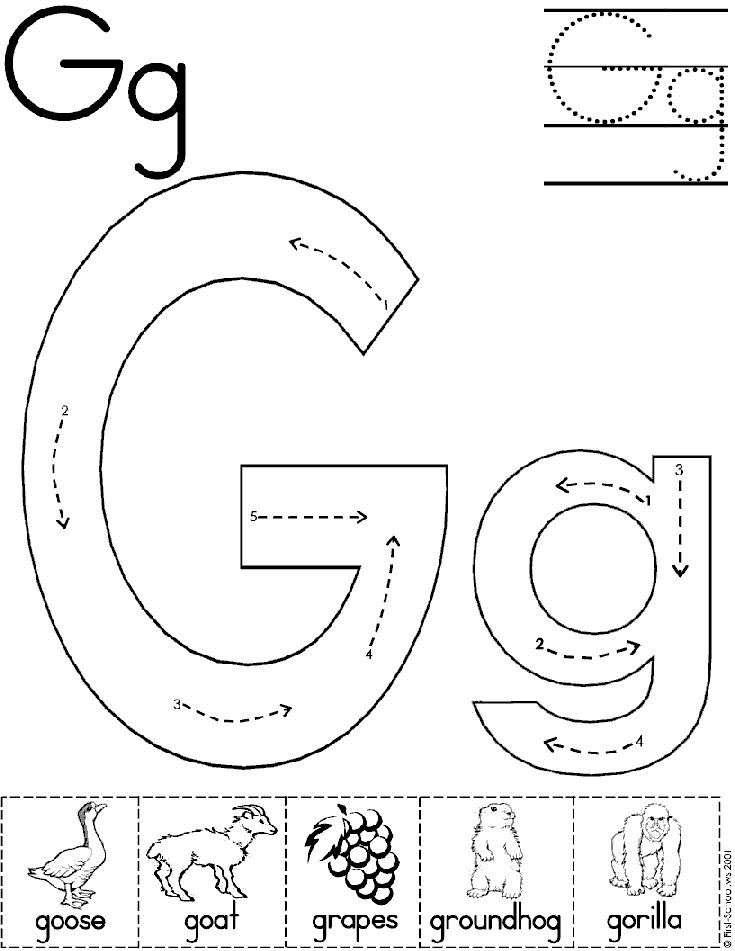 85 Preschool Worksheets Letter G 6