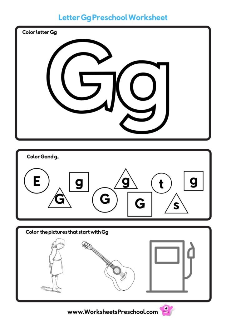 85 Preschool Worksheets Letter G 7