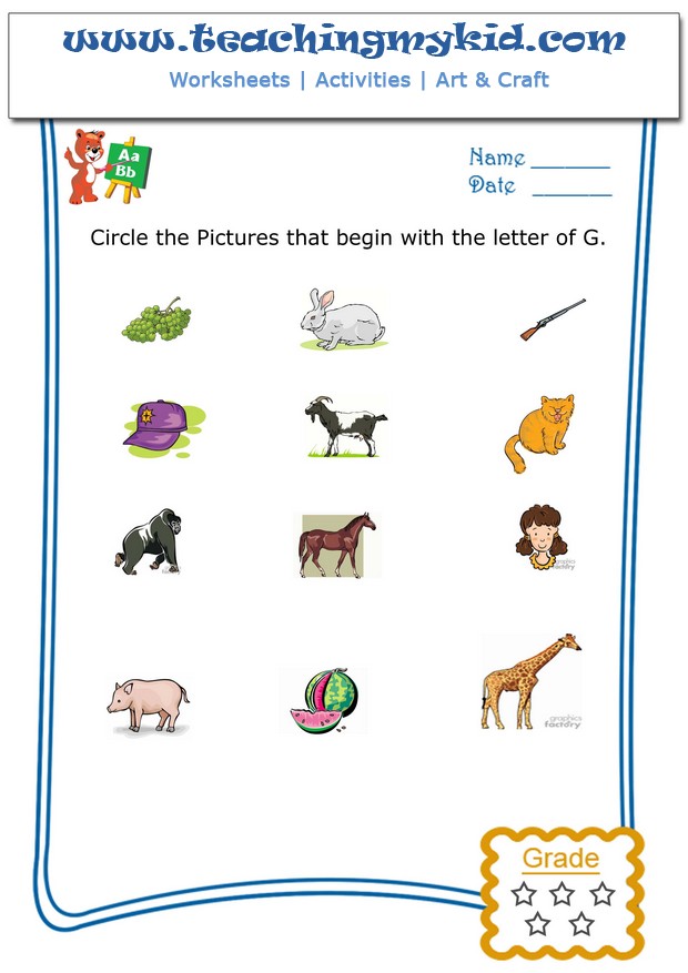 85 Preschool Worksheets Letter G 75