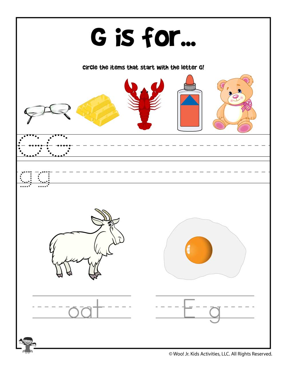 85 Preschool Worksheets Letter G 85