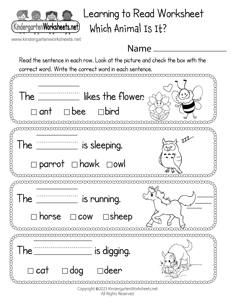 85 Reading For Kindergarten Worksheets 2