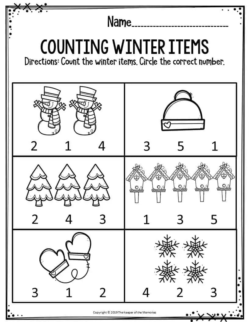 85 Winter Worksheets For Kindergarten 66