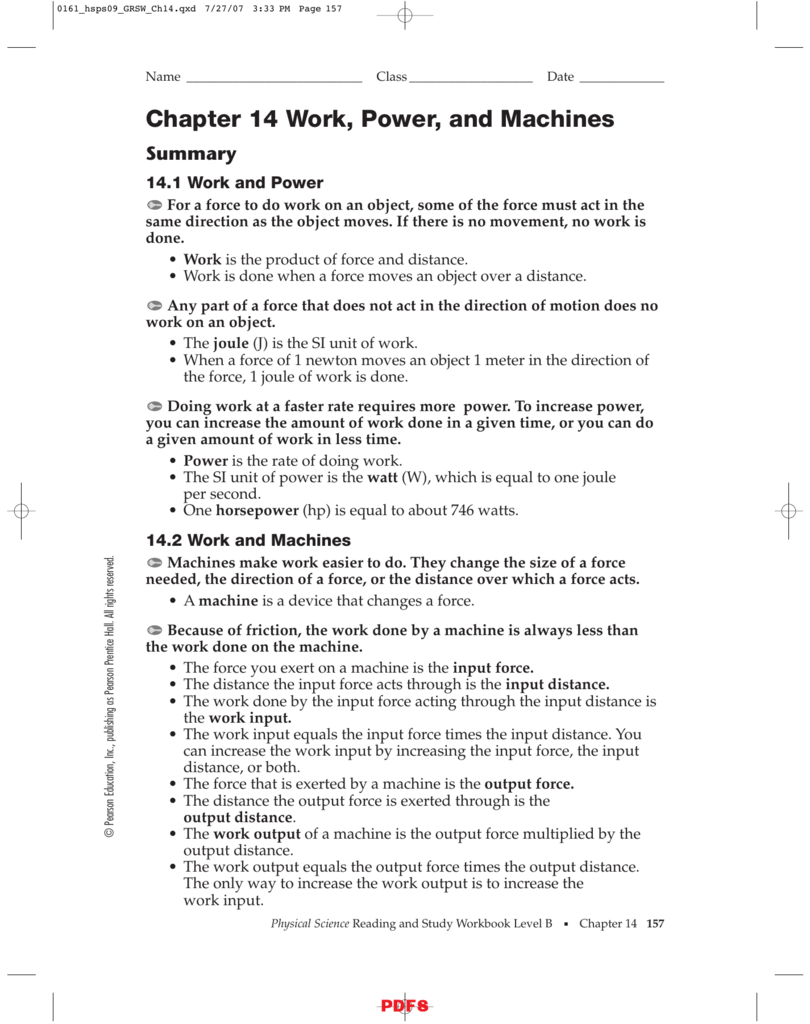 85 Work and Power Worksheet 58