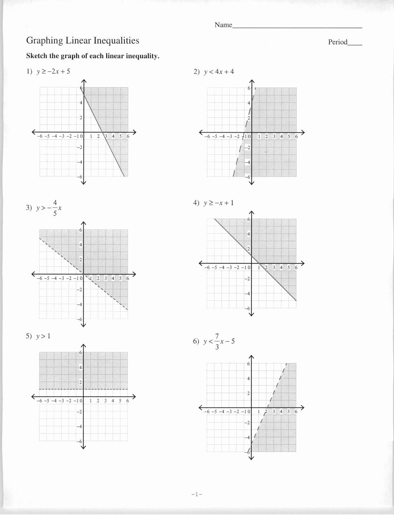 90 Graphing Inequalities Worksheet Pdf 36