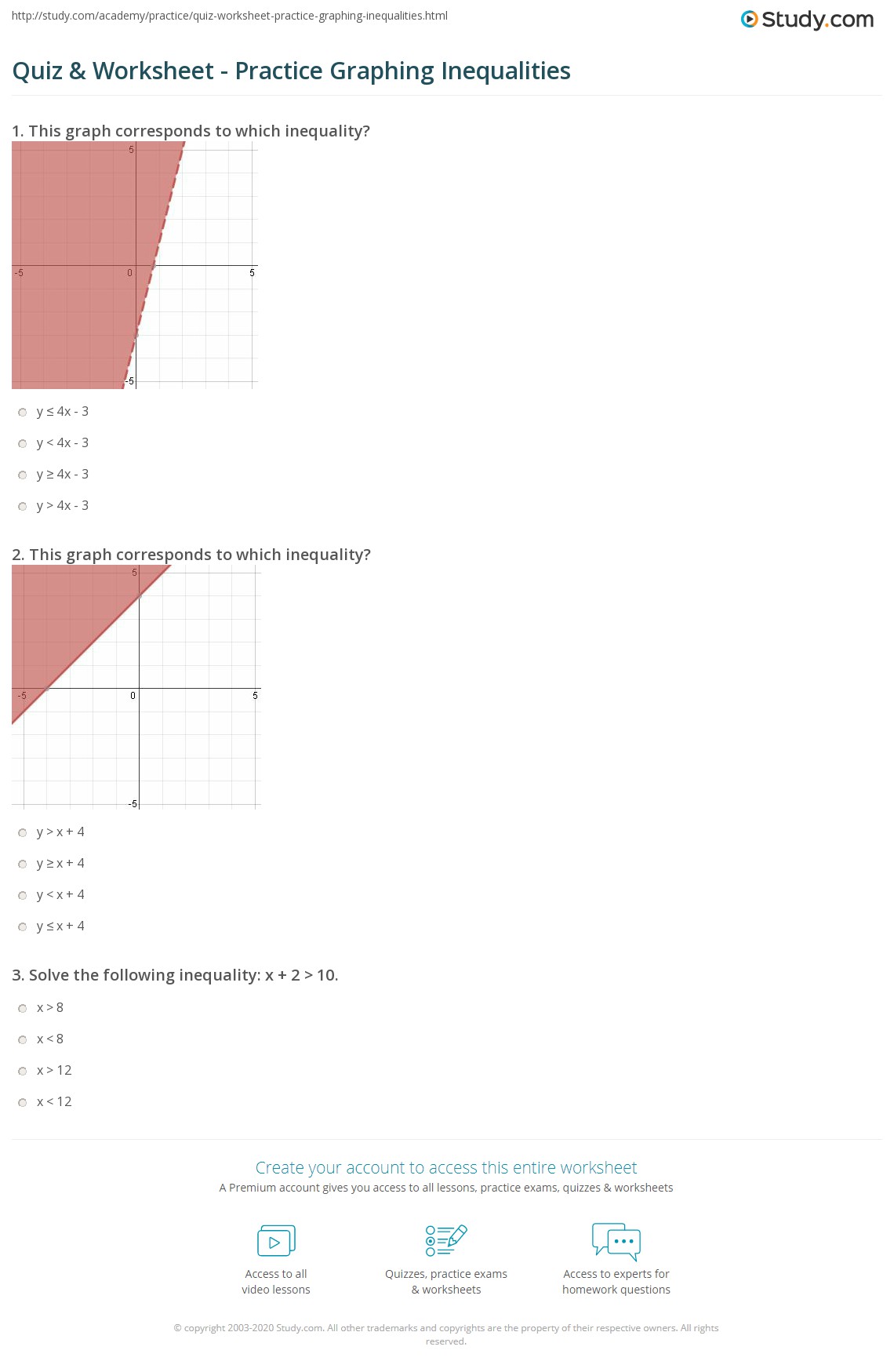 90 Graphing Inequalities Worksheet Pdf 46