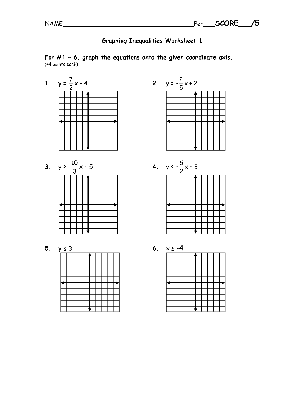 90 Graphing Inequalities Worksheet Pdf 49