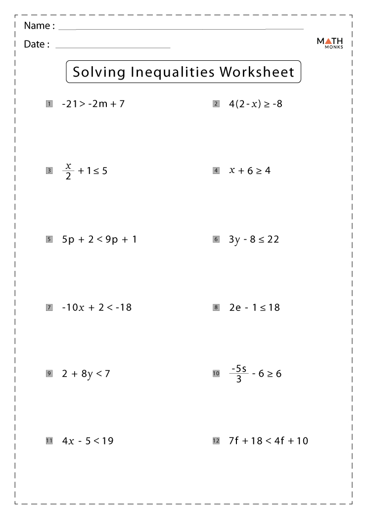 90 Graphing Inequalities Worksheet Pdf 7