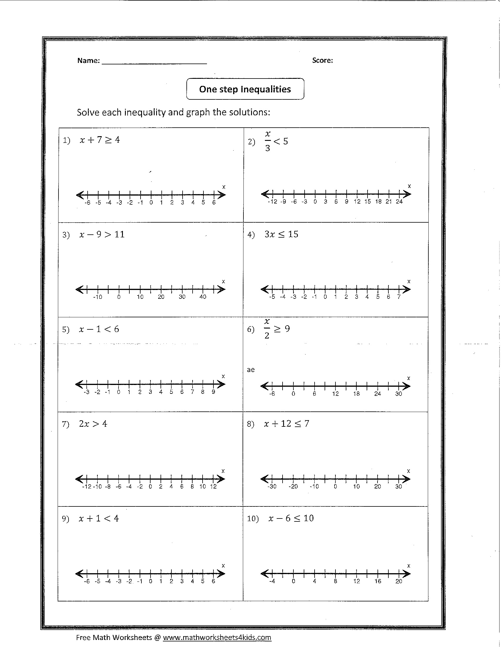 90 Graphing Inequalities Worksheet Pdf 72