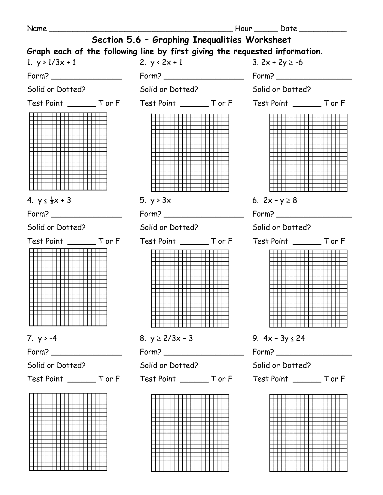 90 Graphing Inequalities Worksheet Pdf 76