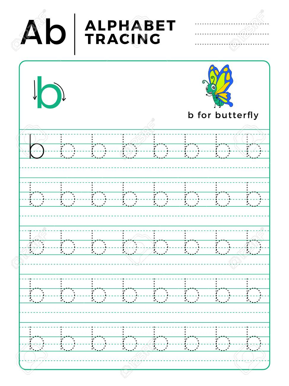 90 Letter B Tracing Worksheets 28