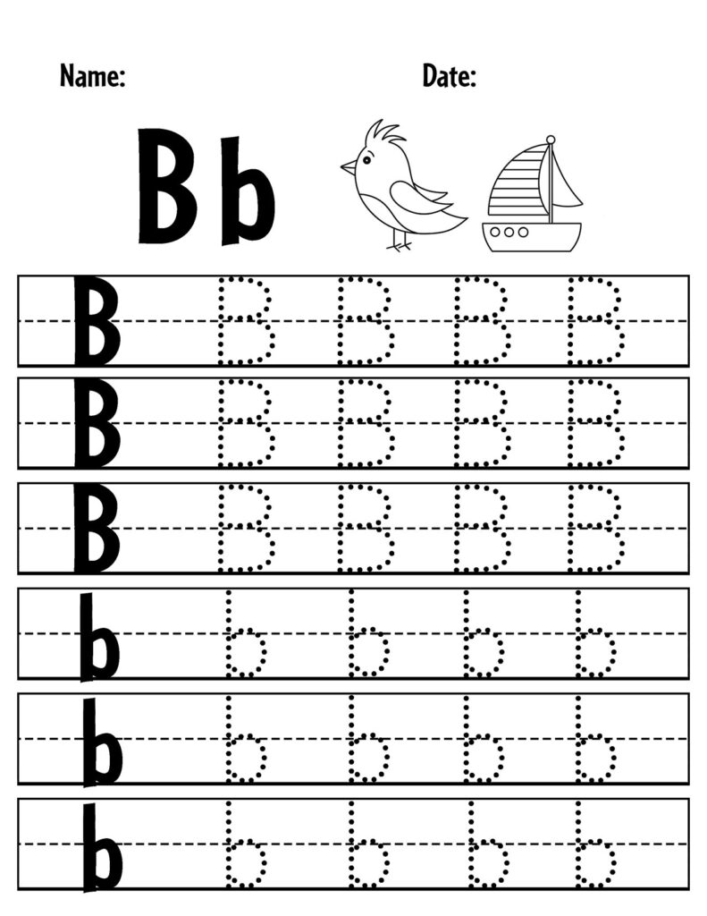 90 Letter B Tracing Worksheets 36