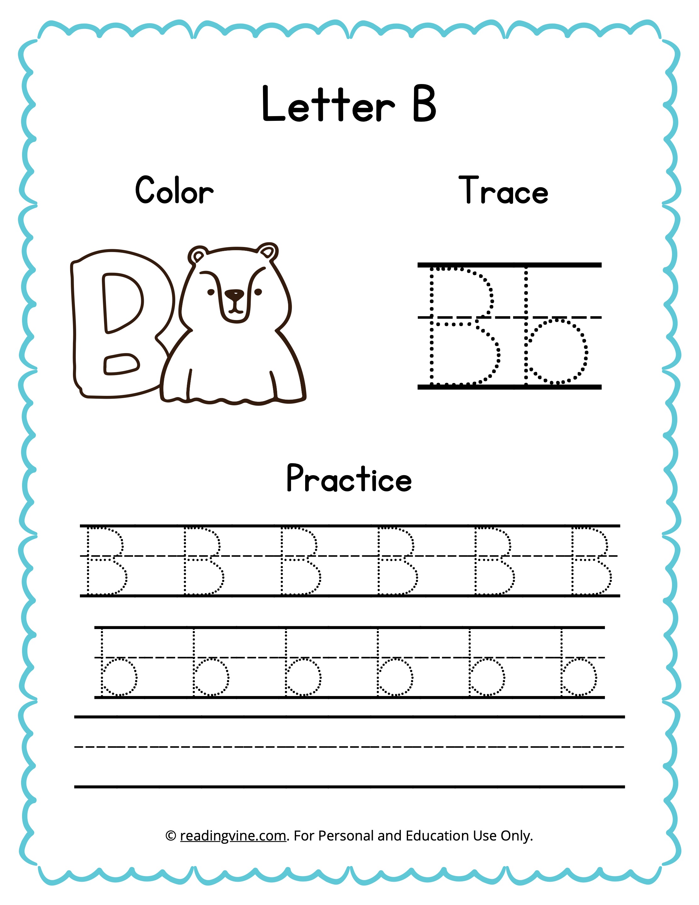 90 Letter B Tracing Worksheets 43