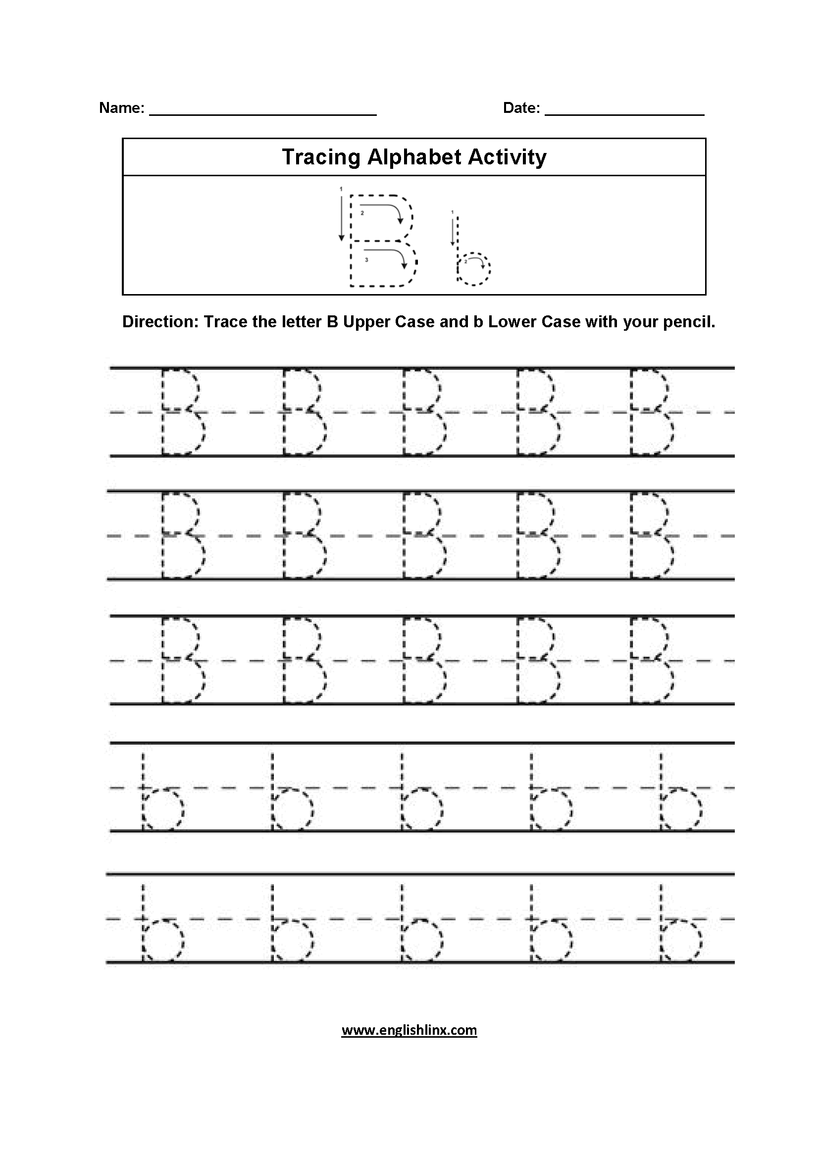 90 Letter B Tracing Worksheets 48