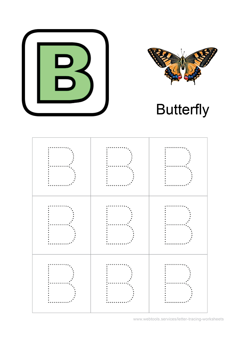 90 Letter B Tracing Worksheets 53